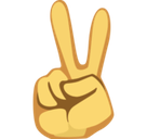 Peace Sign Emoji, Facebook style