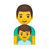 Family: Man, Boy Emoji, Google style