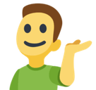 Man Tipping Hand Emoji, Facebook style