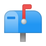 Closed Mailbox with Raised Flag Emoji, Google style