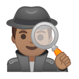 Man Detective Emoji with Medium Skin Tone, Google style