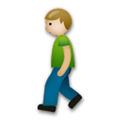 Person Walking Emoji with Medium-Light Skin Tone, LG style