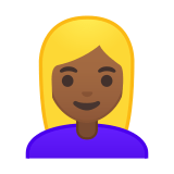Woman: Medium-Dark Skin Tone, Blond Hair, Google style