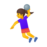 Woman Playing Handball Emoji, Google style
