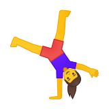 Woman Cartwheeling Emoji, Google style