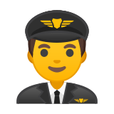 Man Pilot Emoji, Google style