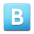 b Button Emoji / b Button (Blood Type) Emoji, Samsung style