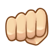Oncoming Fist Emoji with Light Skin Tone, Samsung style