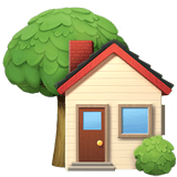 House with Garden Emoji, Apple style