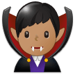 Man Vampire Emoji with Medium Skin Tone, Samsung style