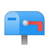 Closed Mailbox with Lowered Flag Emoji, Google style
