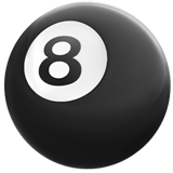Pool 8 Ball Emoji, Apple style