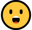 Face with Open Mouth Emoji, Microsoft style