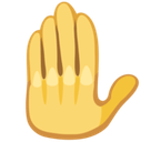 Raised Back of Hand Emoji, Facebook style