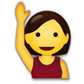 Person Raising Hand Emoji, LG style