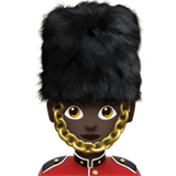 Woman Guard Emoji with Dark Skin Tone, Apple style