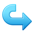 Left Arrow Curving Right Emoji, Samsung style