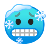 Cold Face Emoji, Google style