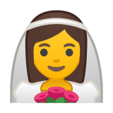 Bride with Veil Emoji, Google style