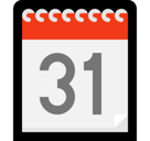Spiral Calendar Emoji, Microsoft style