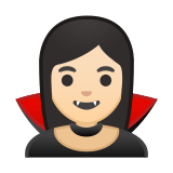 Vampire Emoji with Light Skin Tone, Google style