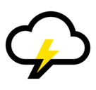 Cloud with Lightning Emoji, Microsoft style