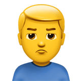 Man Pouting Emoji, Apple style