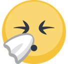 Sneezing Face Emoji, Facebook style