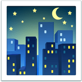 Night with Stars Emoji, Apple style