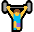 Woman Lifting Weights Emoji, Microsoft style