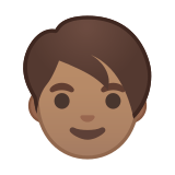 Person Emoji with Medium Skin Tone, Google style