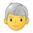 Man: White Hair Emoji, Samsung style