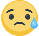 Sad But Relieved Face Emoji, Facebook style