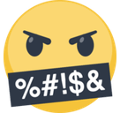 Face with Symbols on Mouth Emoji, Facebook style