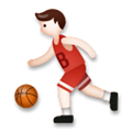 Person Bouncing Ball Emoji with Light Skin Tone, LG style