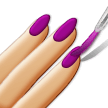 Nail Polish Emoji with Medium-Light Skin Tone, Samsung style