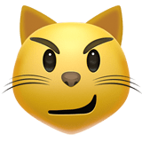 Cat Face with Wry Smile Emoji, Apple style
