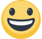Grinning Face with Big Eyes Emoji, Facebook style