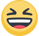 Grinning Squinting Face Emoji, Facebook style
