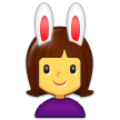 People with Bunny Ears Emoji, Samsung style
