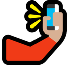 Selfie Emoji with Medium-Light Skin Tone, Microsoft style
