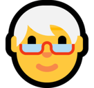 Older Person Emoji, Microsoft style