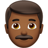 Man Emoji with Medium-Dark Skin Tone, Apple style