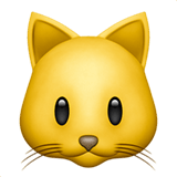 Cat Face Emoji, Apple style