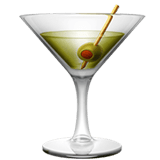 Cocktail Glass Emoji, Apple style