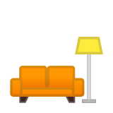 Couch and Lamp Emoji, Google style