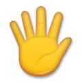 Raised Hand with Fingers Splayed Emoji, LG style