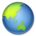 Globe Showing Asia-Australia Emoji, LG style