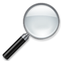 Magnifying Glass Tilted Right Emoji, LG style