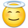 Smiling Face with Halo Emoji, LG style
